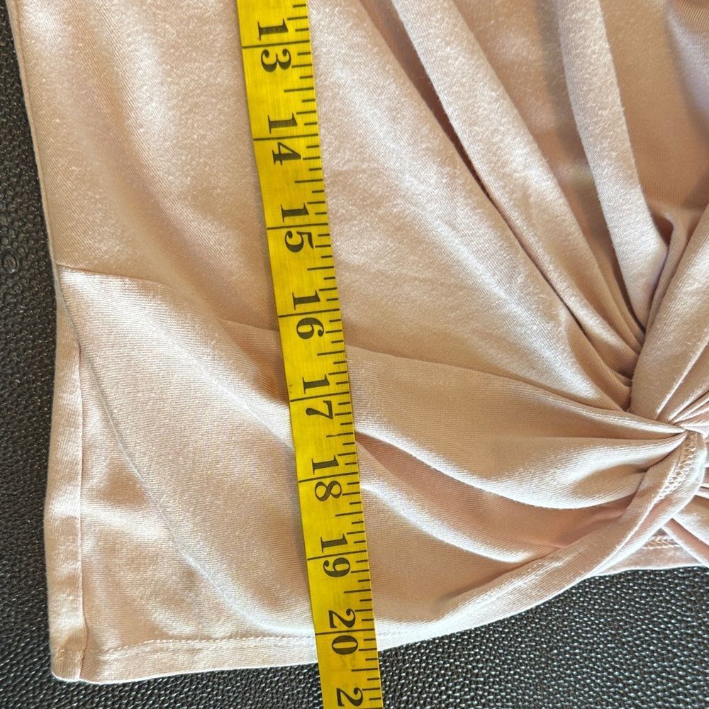 love, Fire Women's Light Pink Short Sleeve Knot Front Tee - Picture 8 of 8